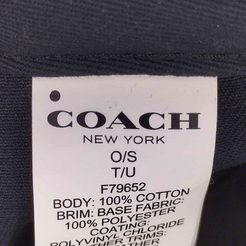 コーチ COACH Flat Brim Hat フラットブリム ハット ロゴパッチ バイザーシグネチャー キャップ メンズ ONE SIZE