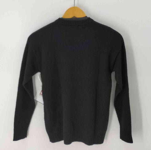 ディーゼル DIESEL フロントロゴ L/S アクリル紺ウールニット レディース