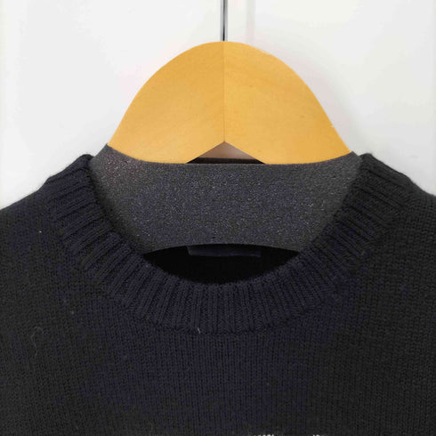 ディーゼル DIESEL フロントロゴ L/S アクリル紺ウールニット レディース
