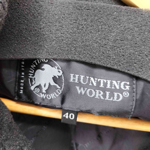 ハンティングワールド HUNTING WORLD MADE IN ITALY スタンドカラーウールジャケット レディース EUR:40