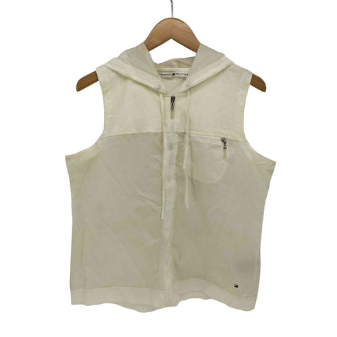 トミーヒルフィガー TOMMY HILFIGER ナイロン ジップアップ フード ベスト レディース import:XL