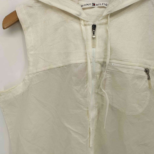 トミーヒルフィガー TOMMY HILFIGER ナイロン ジップアップ フード ベスト レディース import:XL