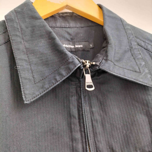 カルバンクラインジーンズ Calvin Klein Jeans ワンポケット ボックスシルエット ダブルジップジャケット メンズ L