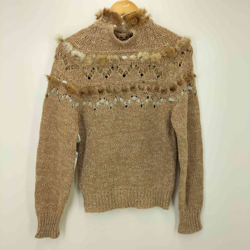 20 ANS KNITS MARIEA KIM ファー装飾 アクリルニット レディース import:L
