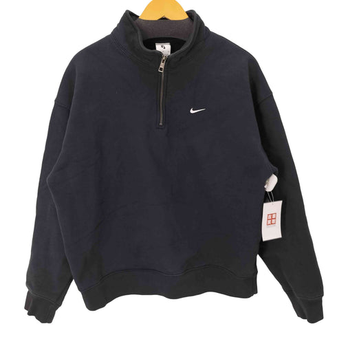 ナイキ NIKE SOLO SWSH HW BB QZ TOP スウォッシュロゴ刺繍ハーフジップスウェットプルオーバー メンズ JPN:XL