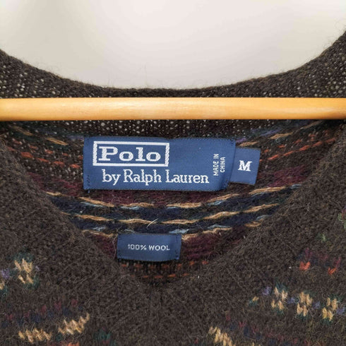 ポロバイラルフローレン Polo by RALPH LAUREN 90S フェアアイル ウールニットベスト メンズ import:M