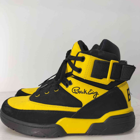 PATRICK EWING 33 HI ブラック/ダンデライオン ハイカットスニーカー バッシュ メンズ EUR:44