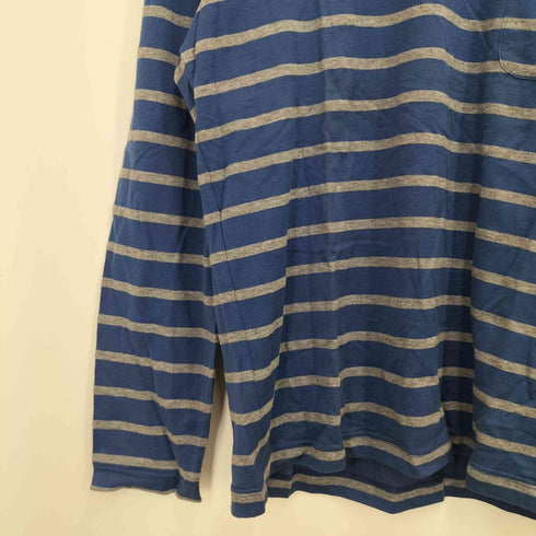 ランバンコレクション LANVIN COLLECTION クルーネック コットン ボーダーL/S Tシャツ レディース import:L