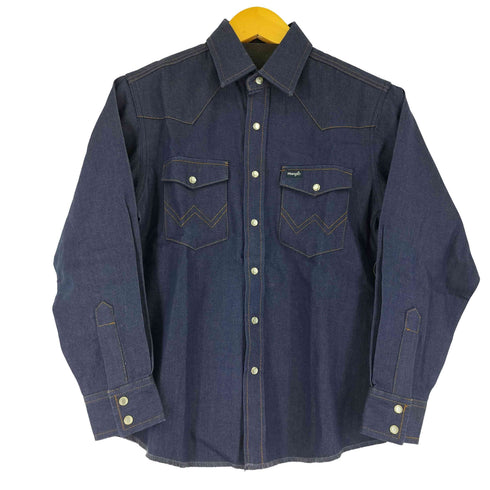 ラングラー Wrangler 90S 紺タグ ウェスタンデニムシャツ メンズ JPN:L