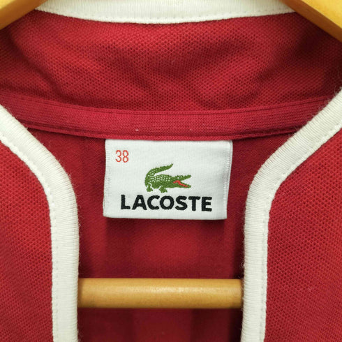ラコステ LACOSTE ロゴ刺繍 鹿の子 ノースリーブワンピース レディース JPN:38