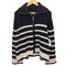 ザラ ZARA ZIPPERED STRIPED KNIT CARDIGAN レディース import:M