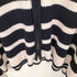 ザラ ZARA ZIPPERED STRIPED KNIT CARDIGAN レディース import:M