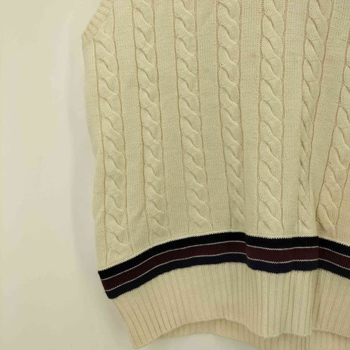 マッキントッシュフィロソフィー MACKINTOSH PHILOSOPHY アクリル コットン 混 ウール ケーブル チルデン ニット ベスト レディース EUR:40