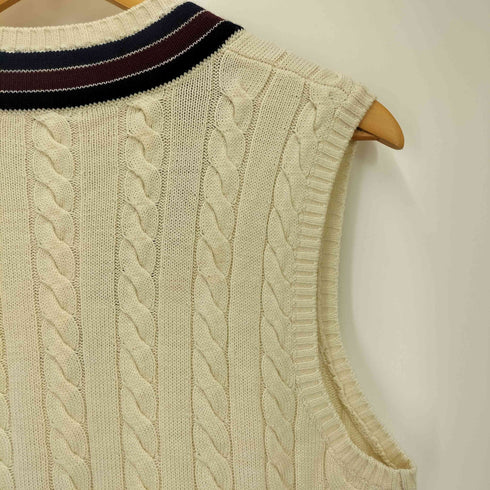 マッキントッシュフィロソフィー MACKINTOSH PHILOSOPHY アクリル コットン 混 ウール ケーブル チルデン ニット ベスト レディース EUR:40