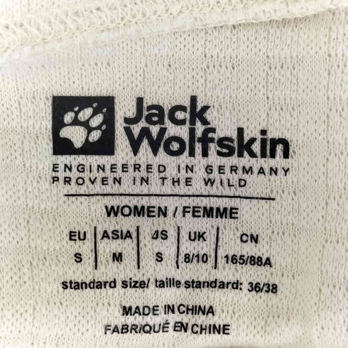 ジャックウルフスキン JACK WOLFSKIN ワッフルハイネック ロングスリーブTシャツ レディース import:M