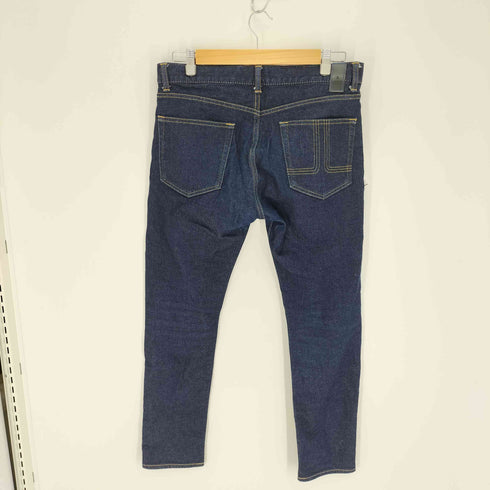 ランバンオンブルー LANVIN en Bleu 革パッチ コインポケット インディゴ テーパード デニム パンツ メンズ 48