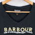 バブアー Barbour B.Intl Huddle Tee ロゴプリント Vネック Tシャツ レディース UK:10
