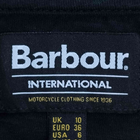 バブアー Barbour B.Intl Huddle Tee ロゴプリント Vネック Tシャツ レディース UK:10