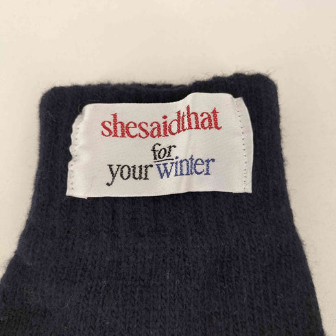 Shesaidthat cream gloves butter muffler レディース
