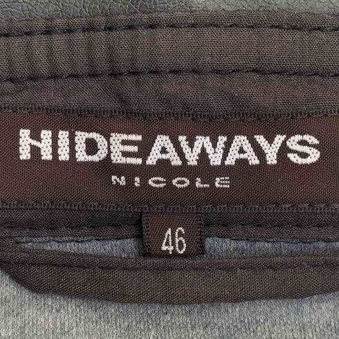 ハイダウェイニコル HIDEAWAYS NICOLE フェイクレザー ライダースジャケット メンズ 46