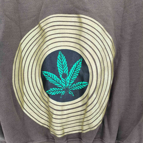 シャカウェアー SHAKA WEAR ガーメントダイ マリファナ プリント ダブルジップ パーカー メンズ import:XL