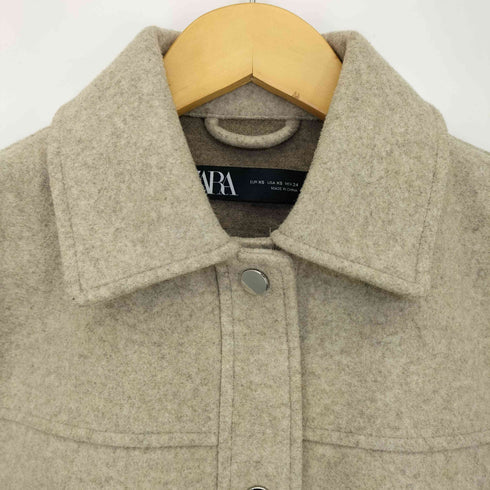 ザラ ZARA SOFT SHORT JACKET クロップド ワークジャケット レディース import:XS