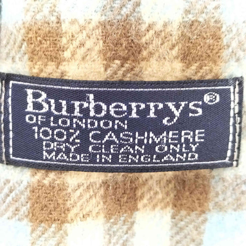バーバリーズ BURBERRYS カシミヤ ノバチェックフリンジマフラー メンズ ONE SIZE