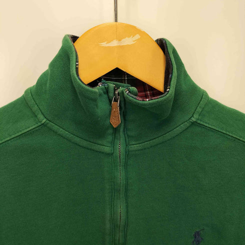 ポロラルフローレン POLO RALPH LAUREN 裏地カラーチェック ハーフジップカットソー レディース L/G