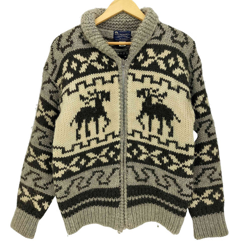 ジェムボニー GEMBONY ノルディック柄 ショールカラー ウールカウチンニット メンズ import:M