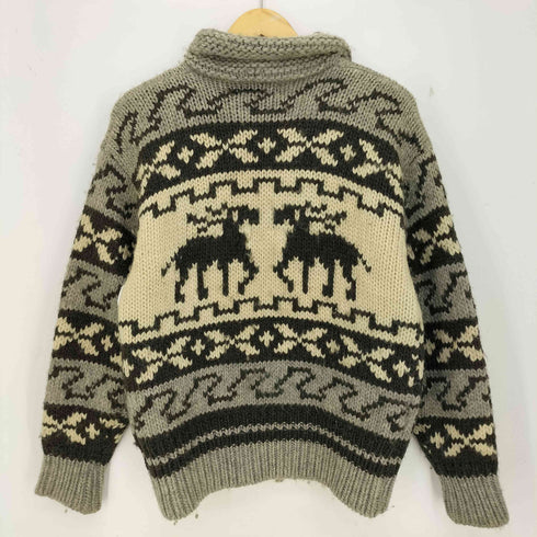 ジェムボニー GEMBONY ノルディック柄 ショールカラー ウールカウチンニット メンズ import:M