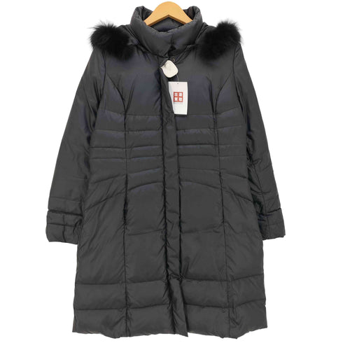 unvie-rose フォックスファー付き フーデッドダウンコート レディース 9AR