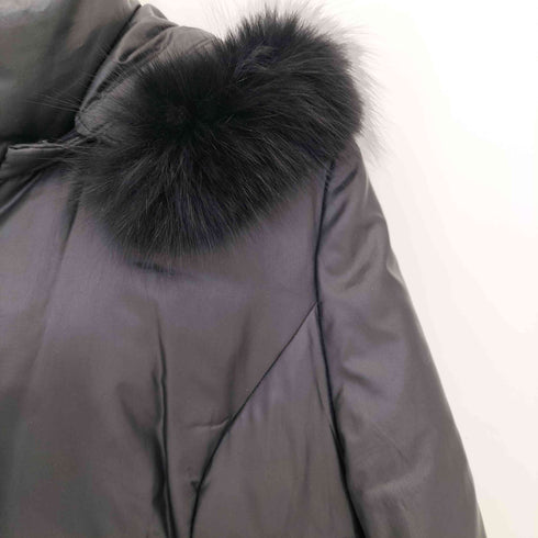 unvie-rose フォックスファー付き フーデッドダウンコート レディース 9AR