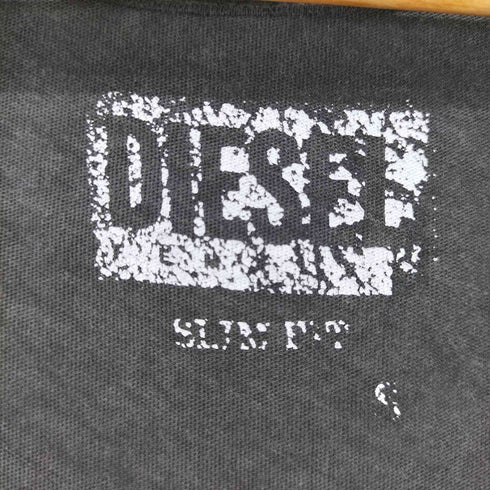 ディーゼル DIESEL 00S スカルモチーフUネックTシャツ レディース S