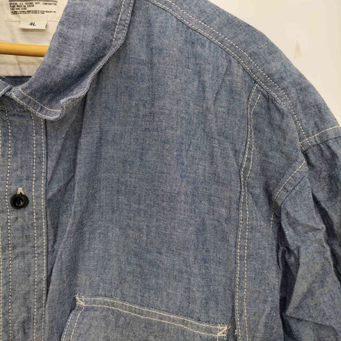 アルファインダストリーズ ALPHA INDUSTRIES ビッグサイズ 半袖 コットンワークシャツ メンズ 4L