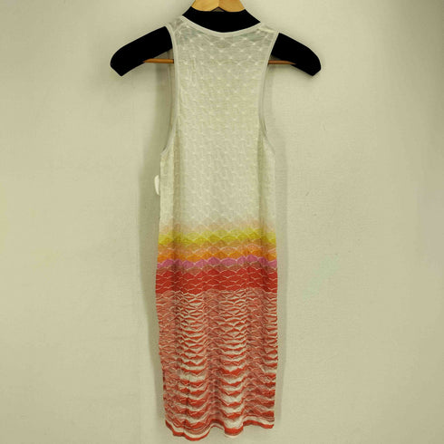 ミッソーニ MISSONI イタリア製 オレンジタグ サマーニット チュニック タンクトップ ワンピース レディース