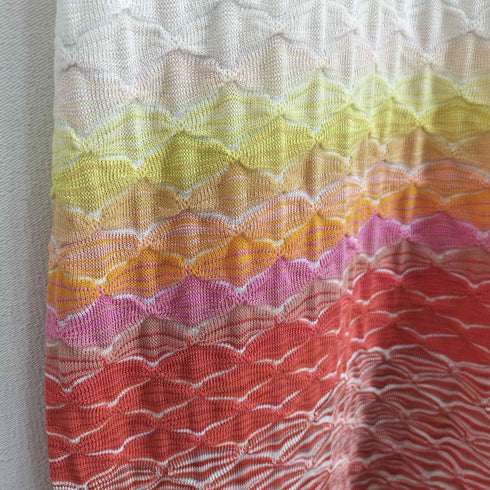 ミッソーニ MISSONI イタリア製 オレンジタグ サマーニット チュニック タンクトップ ワンピース レディース