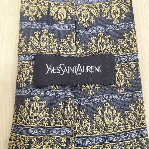 イヴサンローラン Yves Saint Laurent 総柄シルクネクタイ メンズ