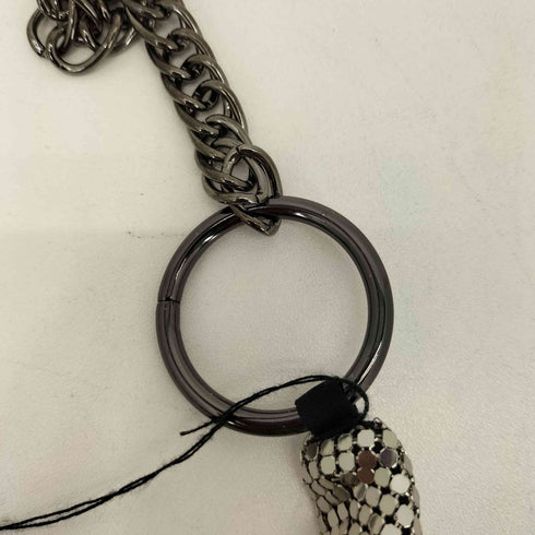 WHITING DAVIS METALLIC COLORS WITH CHUNKY SILVER CHAIN レディース
