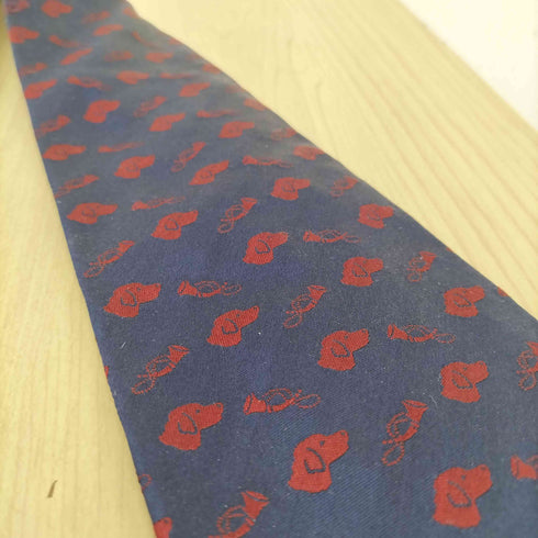 ラルフローレン RALPH LAUREN 犬柄シルクネクタイ MADE IN ITALY メンズ