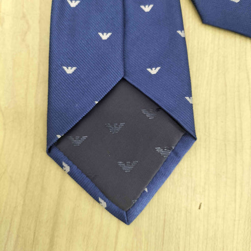 エンポリオアルマーニ EMPORIO ARMANI ロゴ総柄ネクタイ MADE IN ITALY メンズ