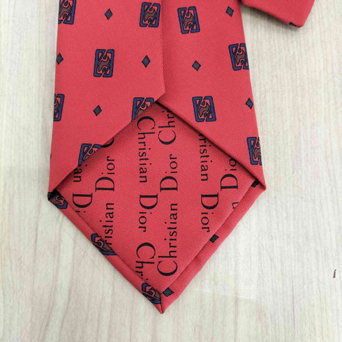 クリスチャンディオール Christian Dior MADE IN FRANCE 小紋柄 シルクネクタイ メンズ