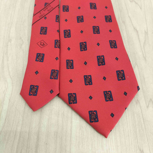クリスチャンディオール Christian Dior MADE IN FRANCE 小紋柄 シルクネクタイ メンズ