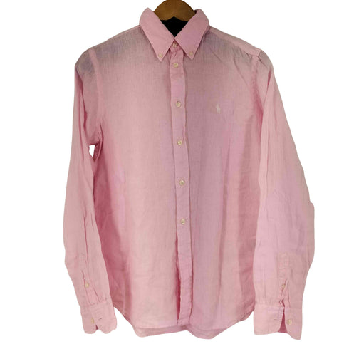 ラルフローレン RALPH LAUREN RELAXED FIT リネンボタンダウンシャツ レディース M