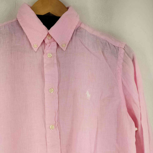 ラルフローレン RALPH LAUREN RELAXED FIT リネンボタンダウンシャツ レディース M