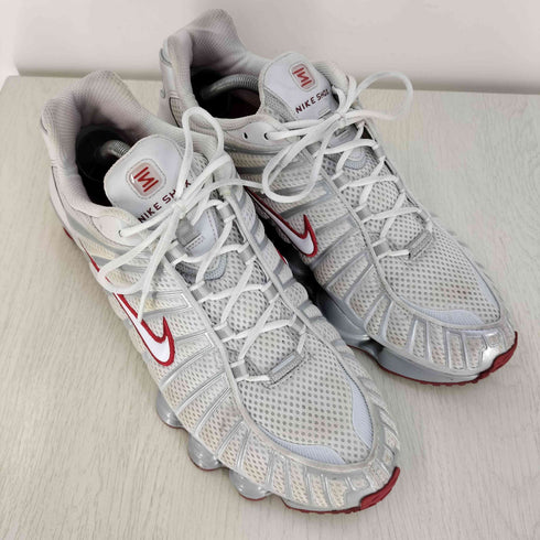 ナイキ NIKE W SHOX TL PLATINUM TINT WHITE-GYM RED ショックス TL メンズ JPN:29