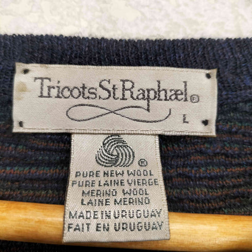 Tricots St Raphael マルチカラー総柄ニット メンズ L