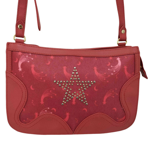 アナスイ ANNA SUI PVCレザー 星型スタッズ ショルダーバッグ レディース