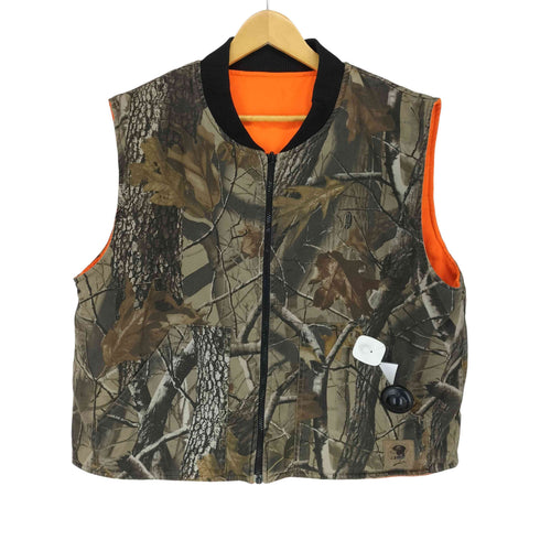 NORTH AMERICAN HUNTING CLUB リアルツリーカモ リバーシブル中綿ベスト レスキューオレンジ メンズ