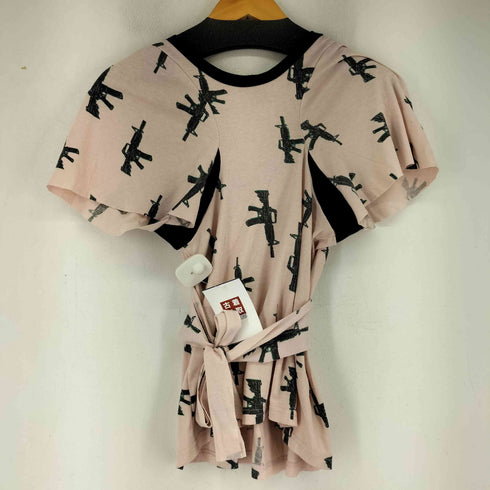 拳銃 プリントTシャツ レディース