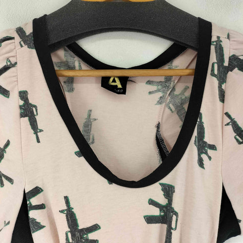 拳銃 プリントTシャツ レディース